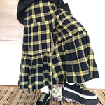 【定番】ギャザーたっぷりガウチョ☆ネイビーイエロー