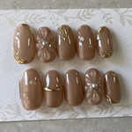 サイズオーダー　ニュアンスネイル　ネイルチップ　シンプルネイル