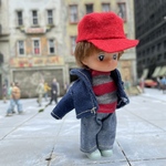 006 ミキちゃんマキちゃんフレンド　りくくん　アメリカスタイル　ボーダー　デニム　野球帽