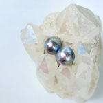 【Lサイズ】無穴　あこや真珠　バロックパールのピアス　イヤリング