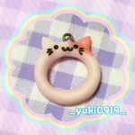 ブライス用プルリング〜ピンク猫ちゃん