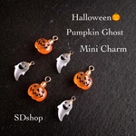 【PG-1】各2個ずつ4個入り☆mini🎃Halloweenかぼちゃとゴールドのチャーム
