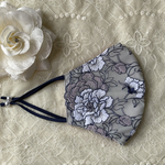 NEW*°刺繍レースマスク＊グレーでシックに♥クレンゼ抗菌加工生地