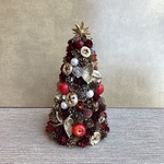 一点物／新作【クリスマス】木の実たっぷりのクリスマスツリー　Ⅿサイズ　ゴールド・レッド