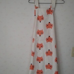 きつね柄　大人用エプロン