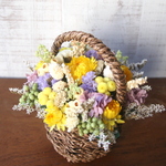 Dry flower basket (S) Yellow