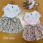 新作‼️犬服！ひんやり透け感 リボンワンピース/メッシュ/冷感/小型犬/DMサイズ(胴長)
