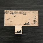 伸びをしている猫 - cat stretching - [ラバースタンプ]