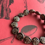 【カタツムリ🐌2コセット】JIRI＊IVANA#czech beads#チェコビーズ　snail14㍉　jet black/bronze