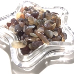  【穴無】ボツワナアゲート　さざれ石　小粒から中粒　25ｇ