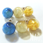 COLORガラスドームピアス