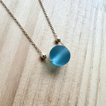 14kgf／シーグラスネックレス_ sea ball ①