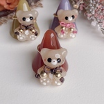 たとぅちゃんず濃茶リボンのくまリング( ˙꒳​˙ᐢ )ﾆｯ