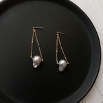 ⚫︎あこや真珠のチョッピバロック1粒pierce⚫︎