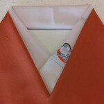 【新品】正絹半衿（淡いパープルピンクにオシドリ）丹後ちりめん・手描き友禅・半襟