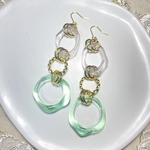 【Autumn Market】💚🖤ボリュームフープピアス