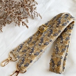 ★new★キラキラゴールドリボンのインド刺繍リボンショルダーストラップ