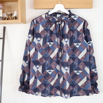 【期間限定SALE♡9/19まで】リバティ＊フリルネックブラウス（9号)