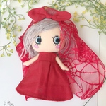 ハロウィン赤い花嫁ワンピース♡ヘアゴムセット　イルメール　ハッピードール　イーマリー