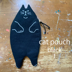 ⚠️9月10日販売開始⚠️【ティッシュケース付き！猫ちゃんポーチ】ブラック【1】