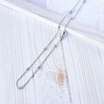 【送料無料】長さオーダー可能＊２ミリダブルスタッズチェーン 人気のシルバーカラー☆肌に安心のサージカルステンレス製
