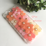 ＊再販＊受注製作＊ピーチなポーチュラカのiPhone6/6sケース