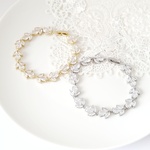 【最終価格 3500→1500円】ジルコニア  ブレスレット ブライダル 結婚式 ウェディング （2色あり）CZA-26