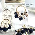 4pcs★fruity velour pearl（アクリル・ベロアミックスチャーム）