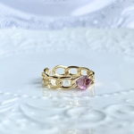 ❇︎ 天然石 ❇︎ ピンクアメジスト のリング　Minette☆ RING056    ❇︎ フリーサイズ 指輪 ❇︎