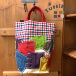 tuttifun＊checkとirodoriの帆布バック