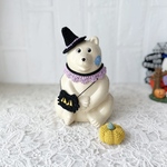 しろくま貯金箱 ハロウィン🎃猫🐈‍⬛セット 紫