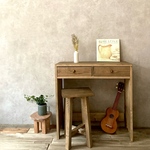 【キャビネットとスツールセット】 木製 ワークデスク　1人暮らし用　チェスト　北欧　引き出し収納　アンティーク風 収納棚　シェルフ　ダークブラウン