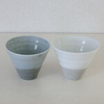 【tcgtmpkdy様ご予約品】ｶﾗﾌﾙｶｯﾌﾟ大（青磁&ﾌﾞﾙｰｸﾞﾚｲ）0503-0012