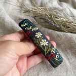 刺繍バレッタ　秋風