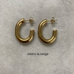 〔1ペア〕サージカルステンレス　ゴールドシンプルピアス