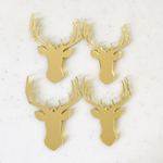 Gold Mirror Reindeer Pendant Tops