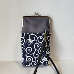 【猫柄】がま口スマホショルダー