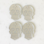 Silver Mirror Designed Skull Pendant Tops《Large》