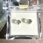 silver925 ハイアライトオパール スタッドピアス スクエア 6mm