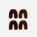 Brown Frost U Letter Pendant Tops 《Small》