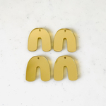 Gold Mirror U Letter Pendant Tops 《Small》