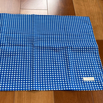 ロイヤルブルーチェック★お名前タグ付き★給食ナフキン40×60★ランチョンマット　小学校