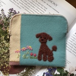🐶felt  de patchworkトイプードルのポーチ🐶