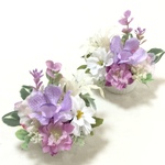 仏花  真珠の涙  令和  【1対】（仏花、造花、ミニサイズ、1対、お供え、お盆、お彼岸、納骨堂、ペット）