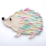 【再販】カラフルなハリネズミ君のブローチ