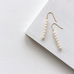 淡水真珠：pearl line pierce[K14GF]