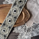 インド刺繍リボン　花　インド刺繍　スパンコール　刺繍リボン　リボン　りぼん　