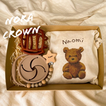 🧸出産祝い💛　名入り巾着・ベビーボール・シリコンスナックカップ・おしゃぶりホルダー・ブランケット　女の子・男の子