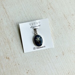 dryflower necklace blue/押し花 レジン