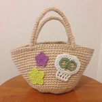 ミニ麻ひもバッグ    スカル&スター